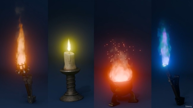 Blender 几何节点火焰动画-虚幻之初