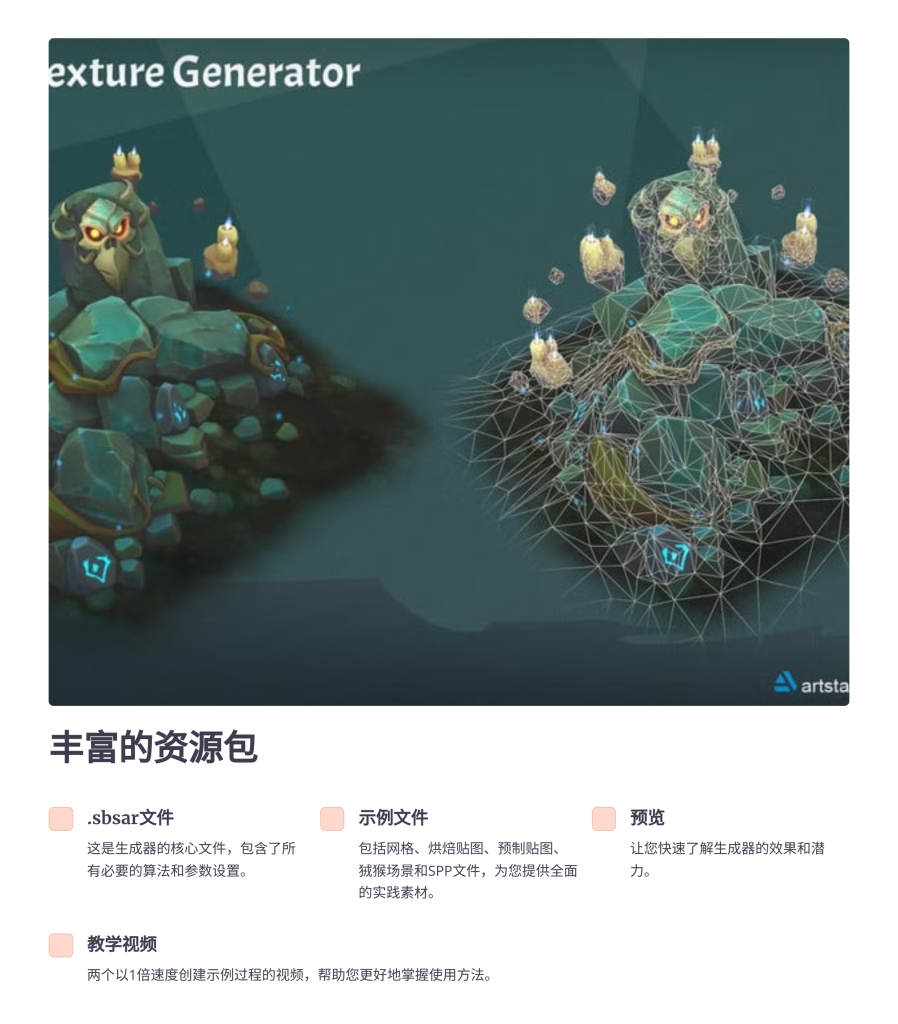 图片[2]-Substance Painter 的风格化纹理生成器，由 Anton Rabarskyi 提供 Stylized Texture Generator for Substance Painter by Anton Rabarskyi-虚幻之初