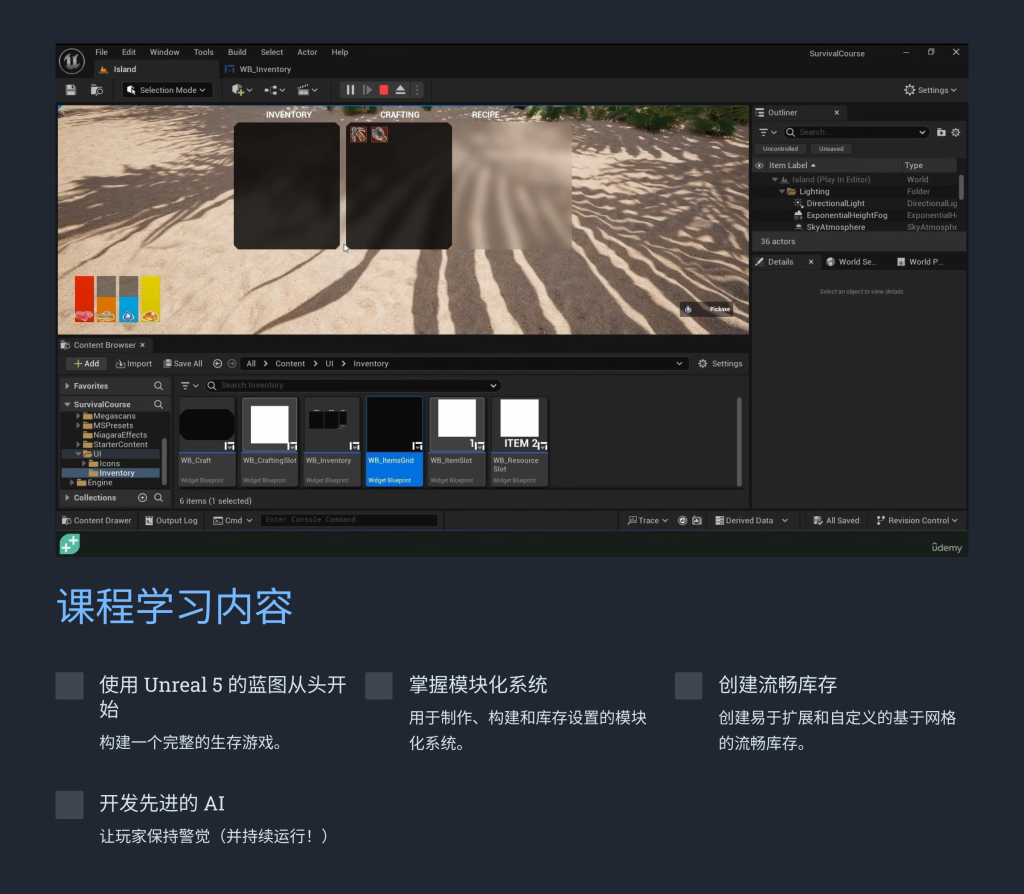 图片[2]-生存游戏-Unreal Engine 5: Build a Complete Survival Game-虚幻之初