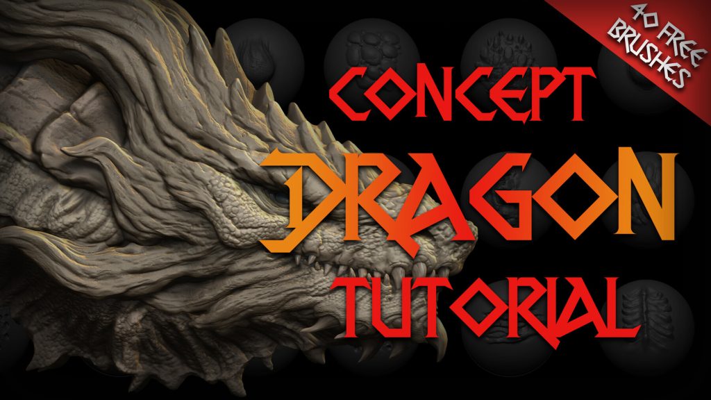 教程 – Zbrush 中的 Dragon Concept + 40 VDM 画笔-虚幻之初