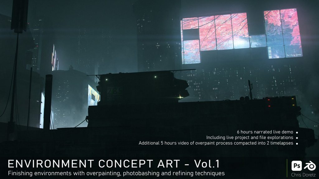 图片[2]-Blender 叠加绘画 环境概念艺术 Vol.1 – 叠加、照片处理和优化键艺  -虚幻之初