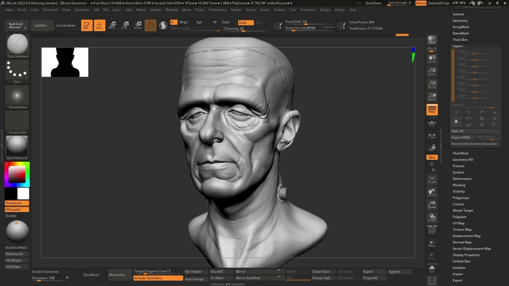 图片[3]-ZBrush 中的角色概念雕刻-虚幻之初