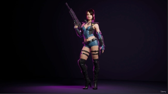 图片[3]-Blender 中的女刺客游戏角色创建-虚幻之初