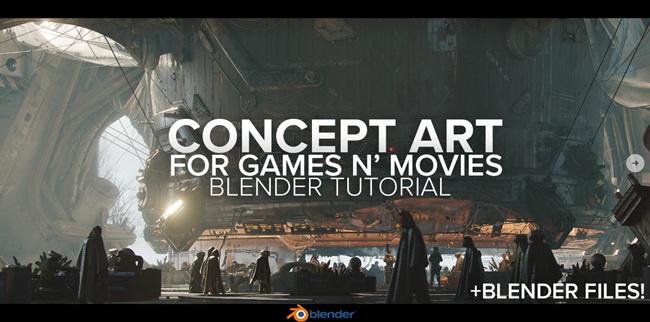 Blender + BLEND 文件中的游戏和电影的概念艺术-虚幻之初