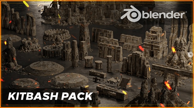 -Artstation – Kitbash Pack – 古庙 3.0-虚幻之初