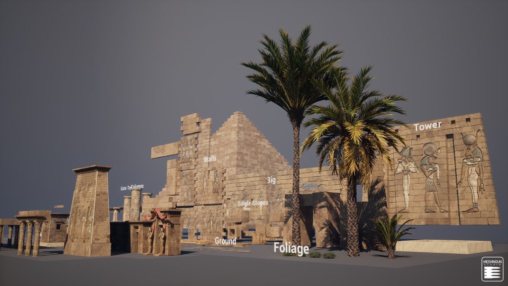 图片[15]-法老遗产：埃及神庙 UE5  Pharaoh’s Legacy: Egyptian Temple Megapack UE5-虚幻之初