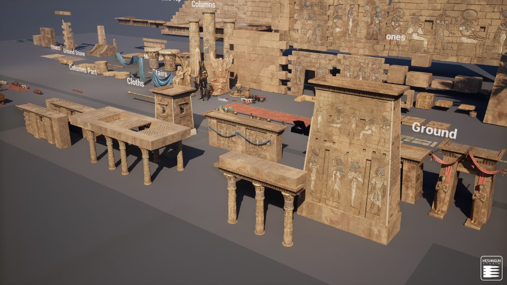 图片[16]-法老遗产：埃及神庙 UE5  Pharaoh’s Legacy: Egyptian Temple Megapack UE5-虚幻之初