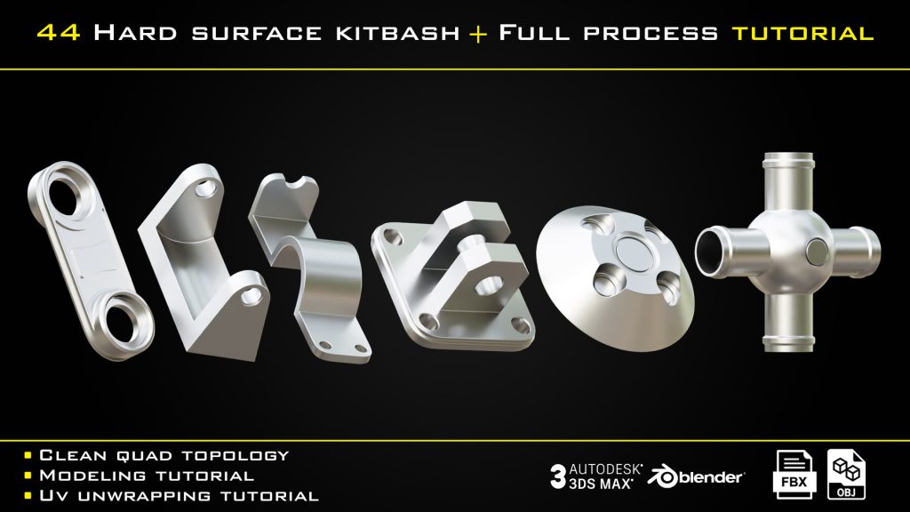 图片[8]-Artstation – Vizyon Designers 的 44 款硬表面 Kitbash + 完整流程教程-虚幻之初