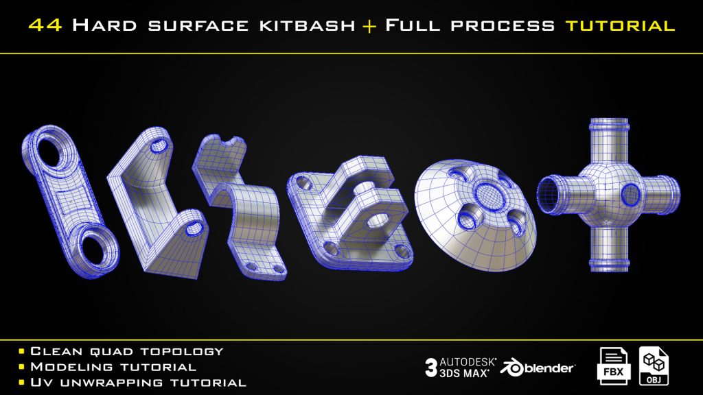 图片[9]-Artstation – Vizyon Designers 的 44 款硬表面 Kitbash + 完整流程教程-虚幻之初