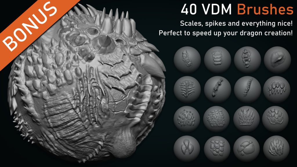 图片[3]-教程 – Zbrush 中的 Dragon Concept + 40 VDM 画笔-虚幻之初