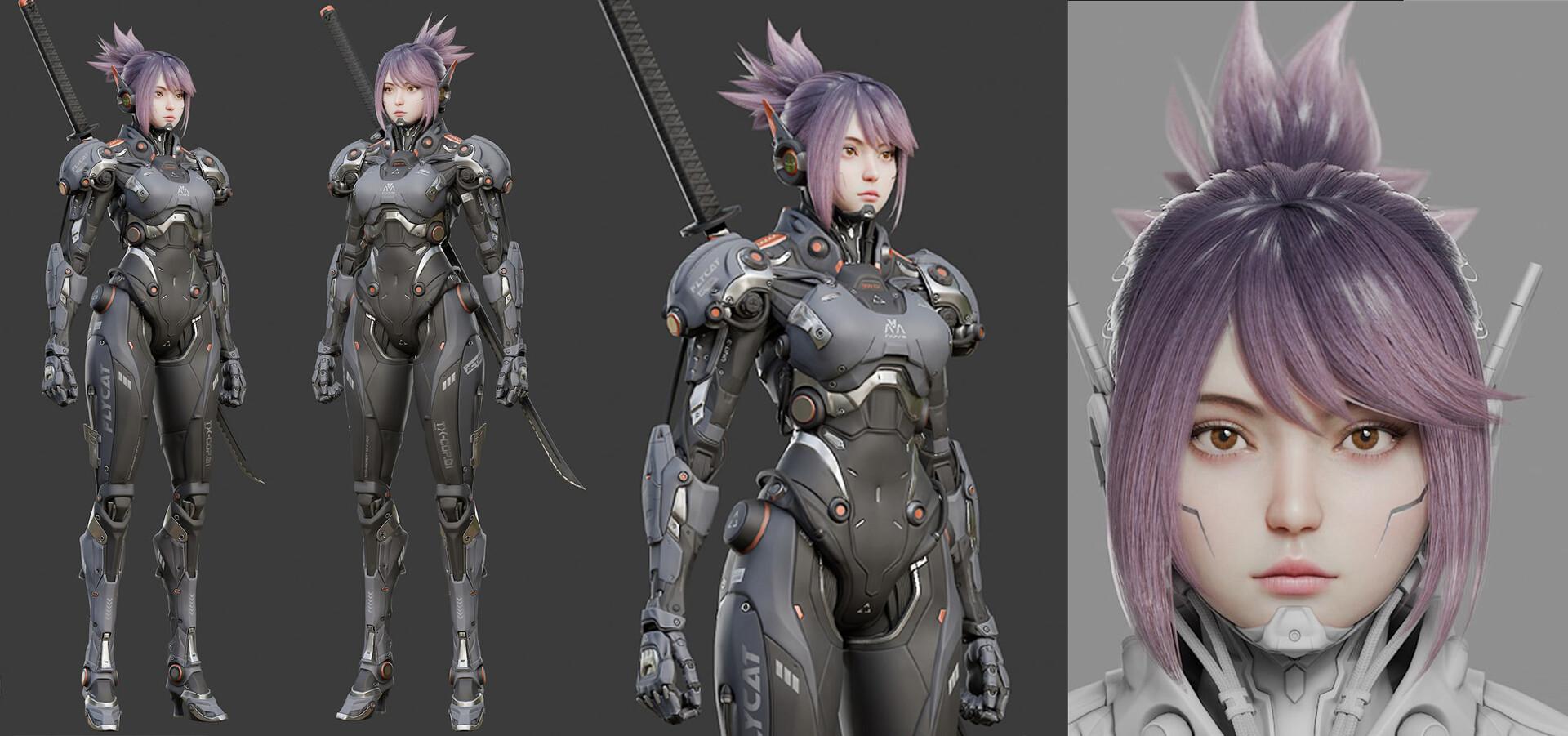 图片[4]-机器人女孩建模全流程视频和源文件 – Blender 4.0-虚幻之初