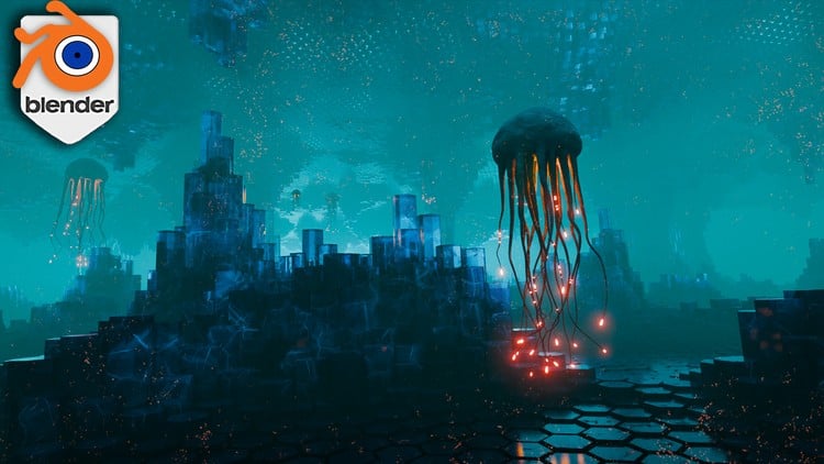 Blender 几何节点 – 外星世界、触手和地形-虚幻之初