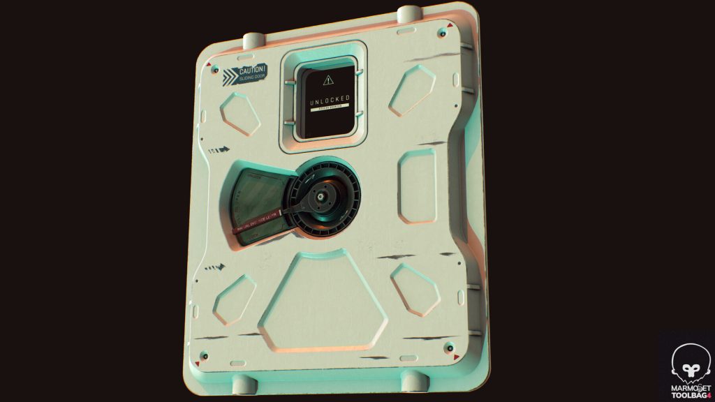 图片[2]-在 MAYA 2024 和 Substance 3D Painter 中大师创建优化的科幻空间站门-虚幻之初