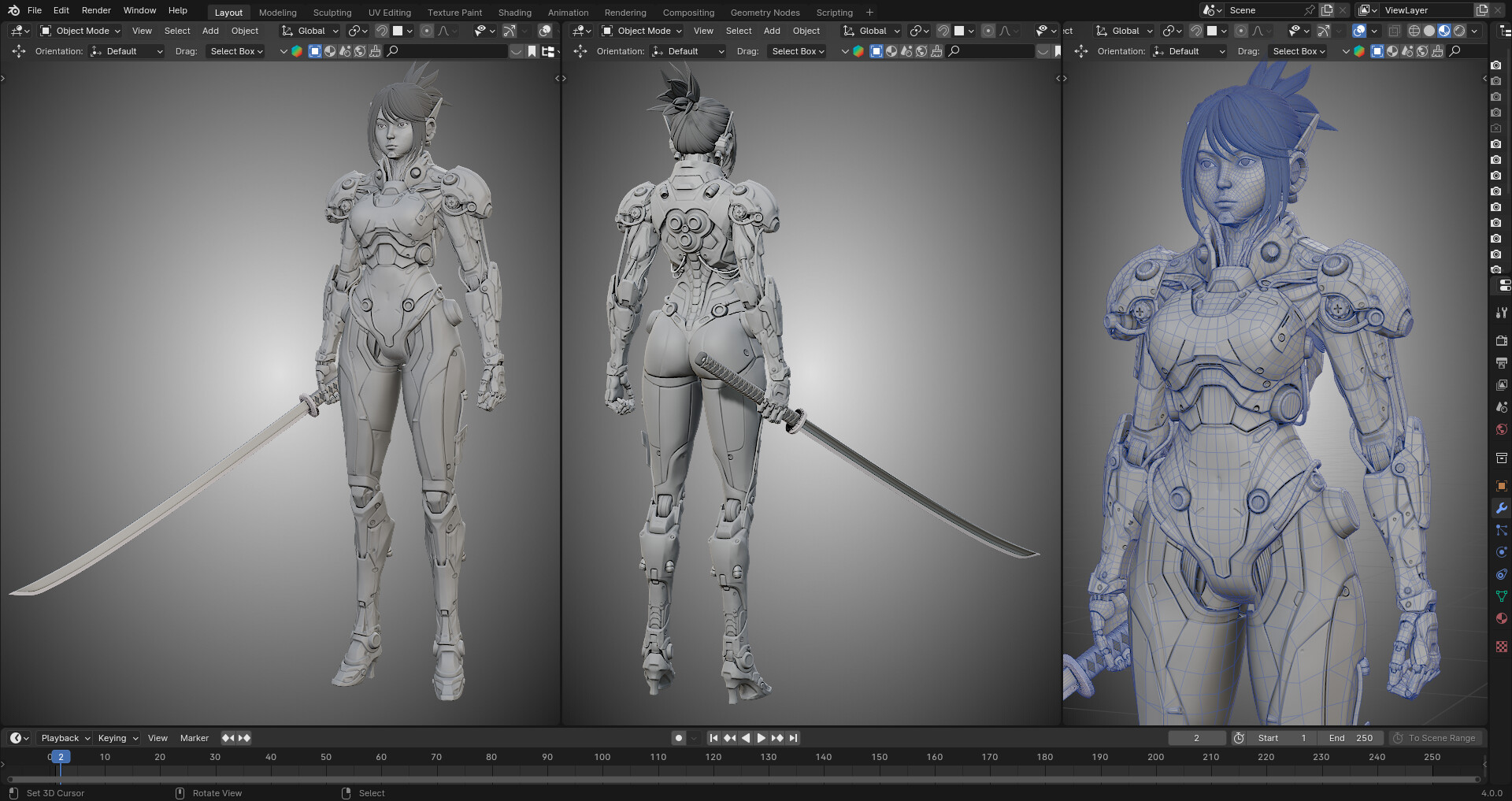 图片[5]-机器人女孩建模全流程视频和源文件 – Blender 4.0-虚幻之初